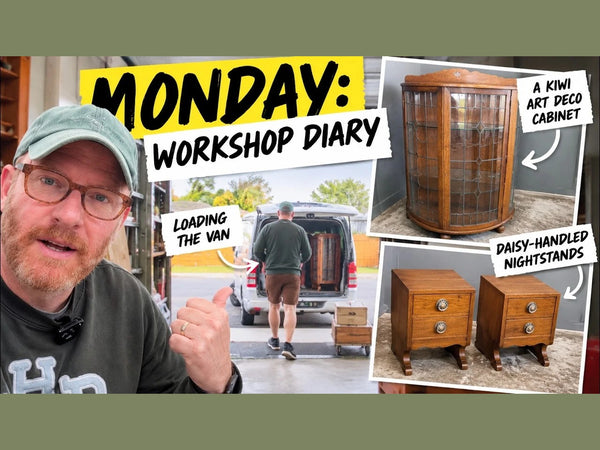 Workshop Diary: Loading the Van, a Kiwi Art Deco Cabinet and Daisy-Handled Nightstands
