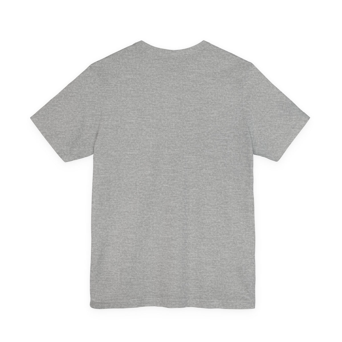 Plain Athletic Heather grey tee, back view