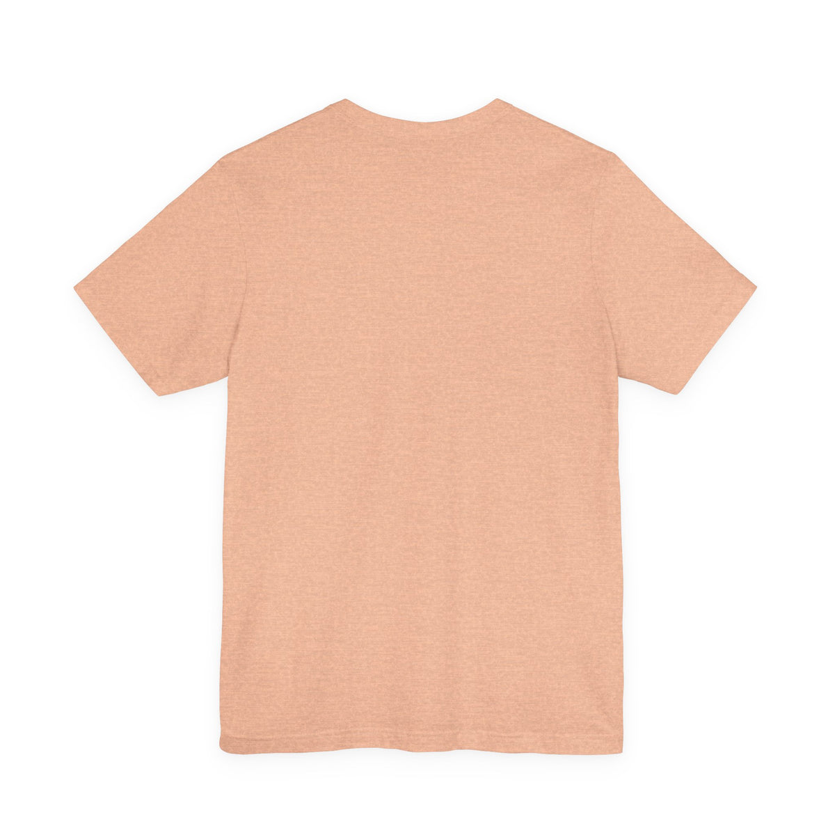 Plain Heather Peach tee, back view