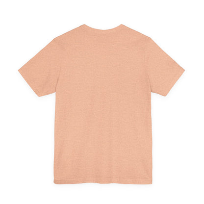 Plain Heather Peach tee, back view