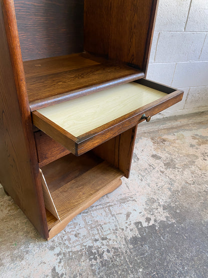 1920s Oak Drinks Cabinet with Tambour