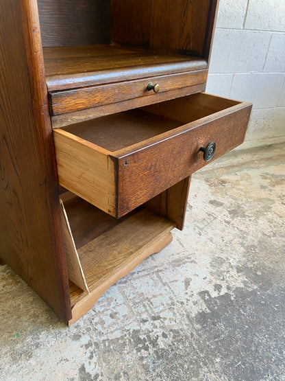 1920s Oak Drinks Cabinet with Tambour