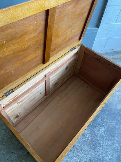 1930s Art Deco Teak Blanket Box