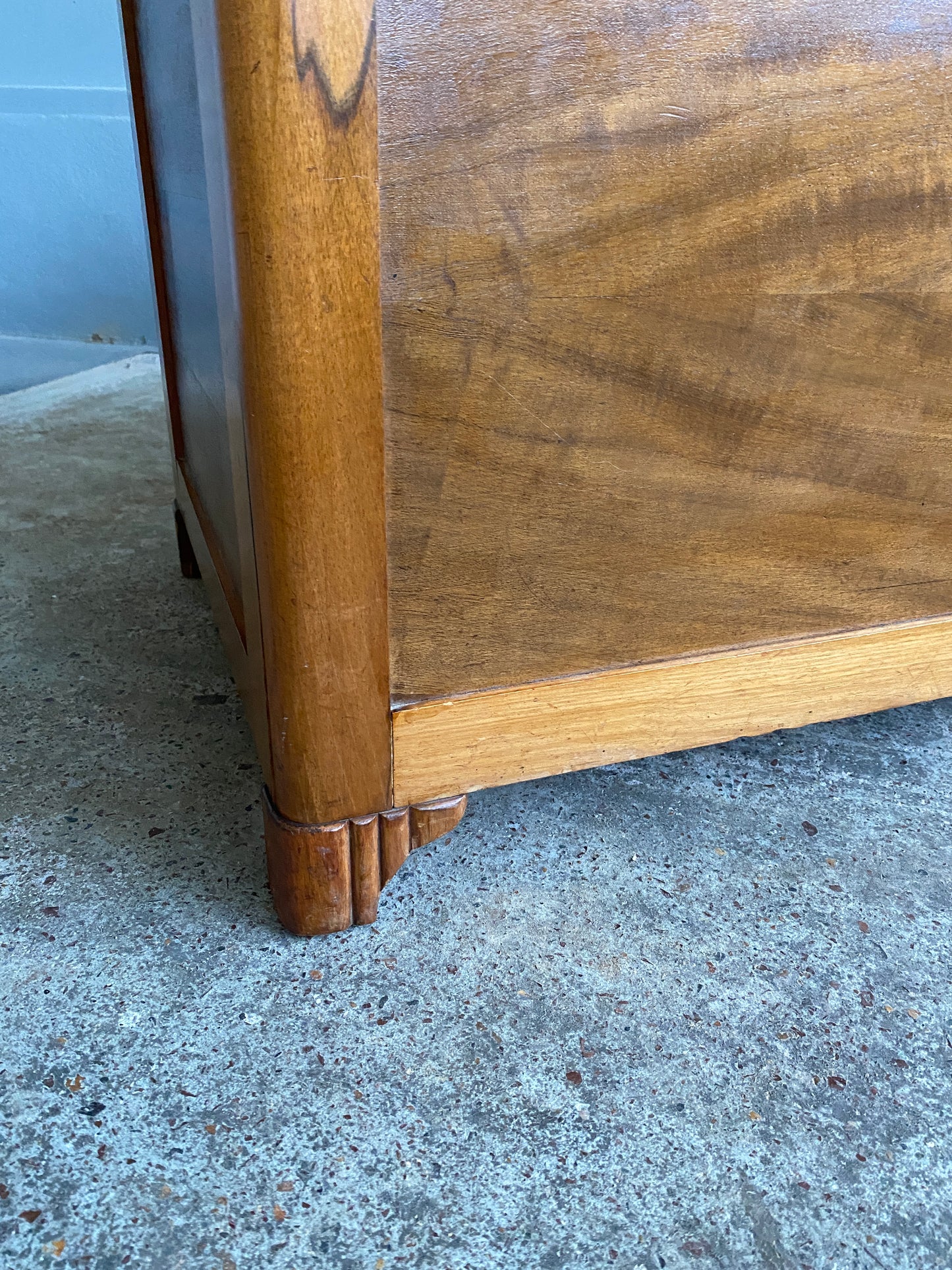 1930s Art Deco Teak Blanket Box