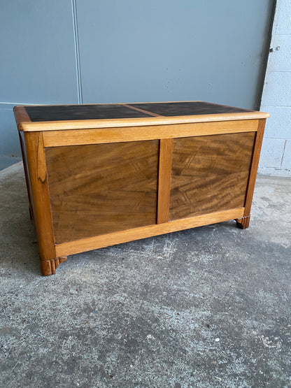 1930s Art Deco Teak Blanket Box