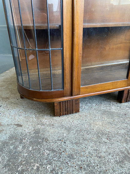 1930s Art Deco Teak Lead light