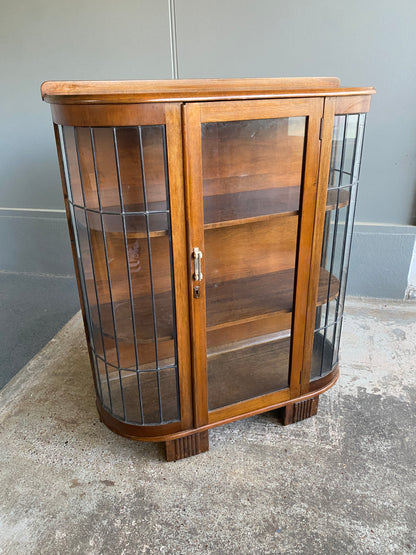 1930s Art Deco Teak Lead light