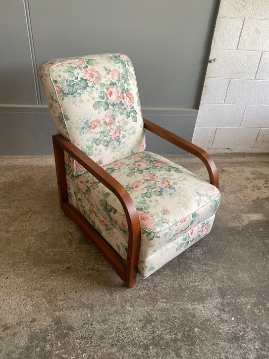 1930s Floral Armchair