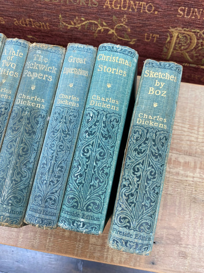 Early 1900s Charles Dickens Fireside Edition 10 Volume Set