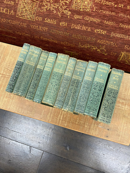 Early 1900s Charles Dickens Fireside Edition 10 Volume Set