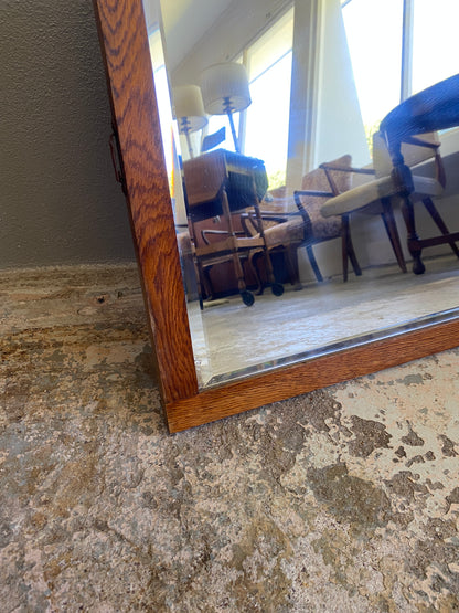 1940s Oak Art Deco Mirror
