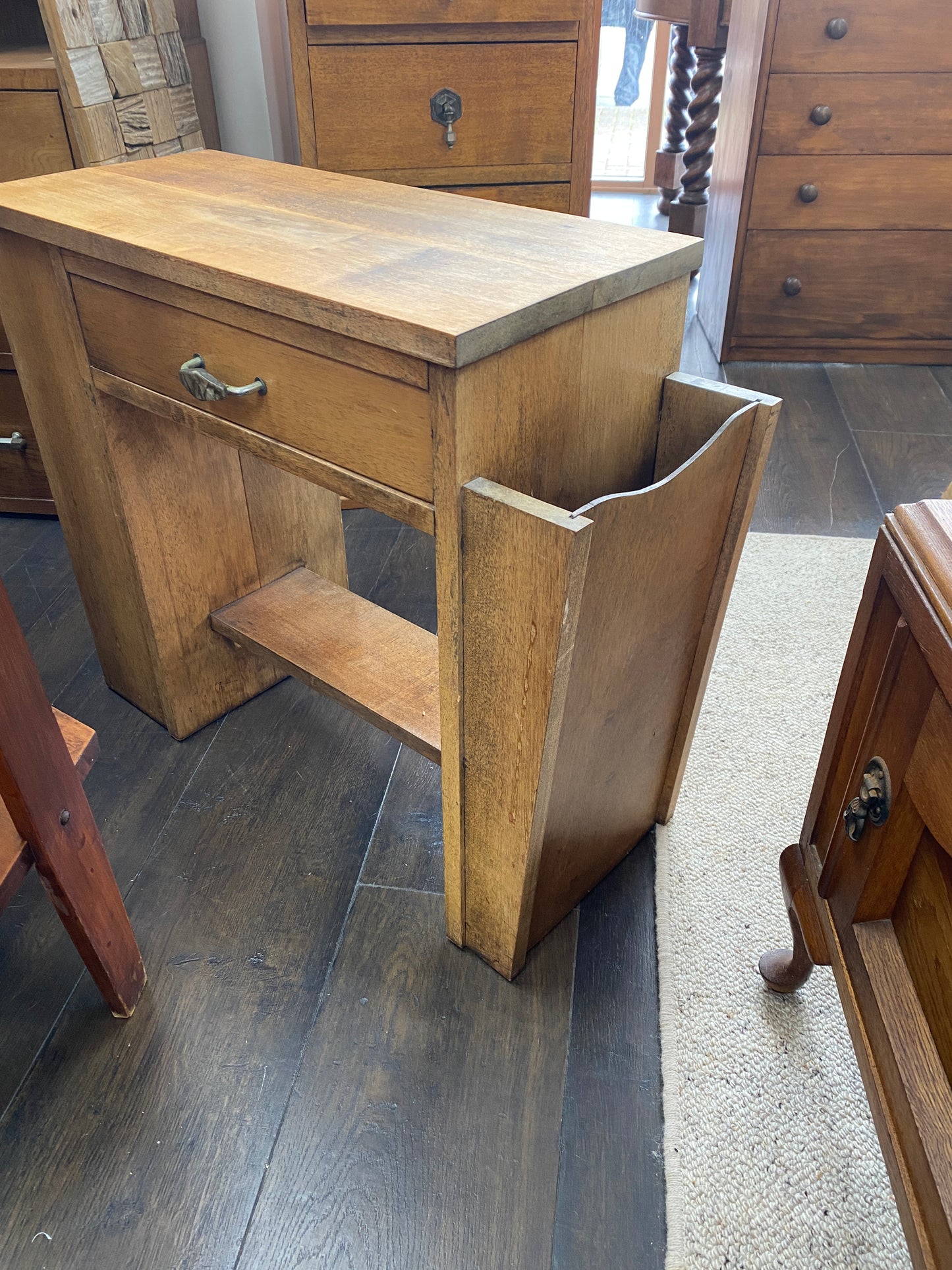 1950s Fowler, Drummond & Waddell Oak End Table