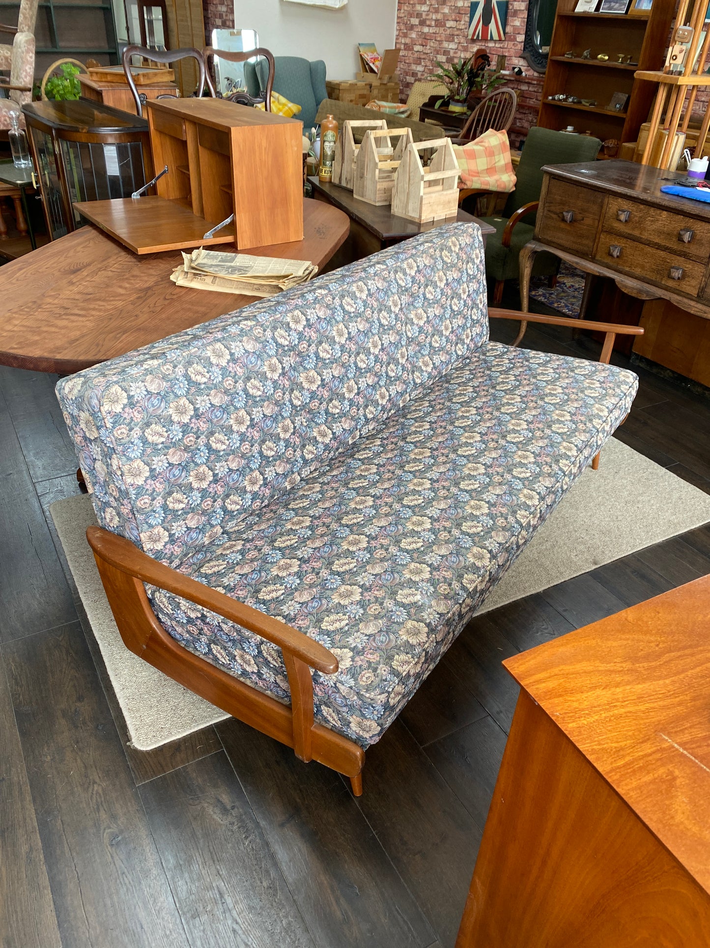 1950s Mahogany Sofa (Bed)