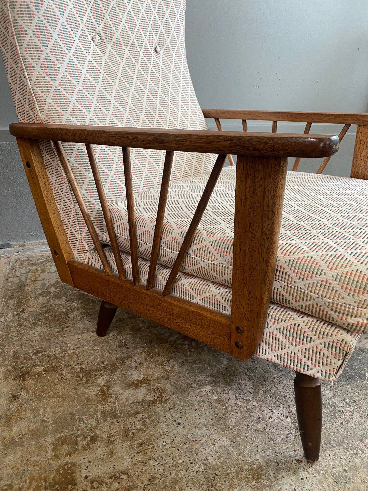 1950s Mahogany Spindle Armchair