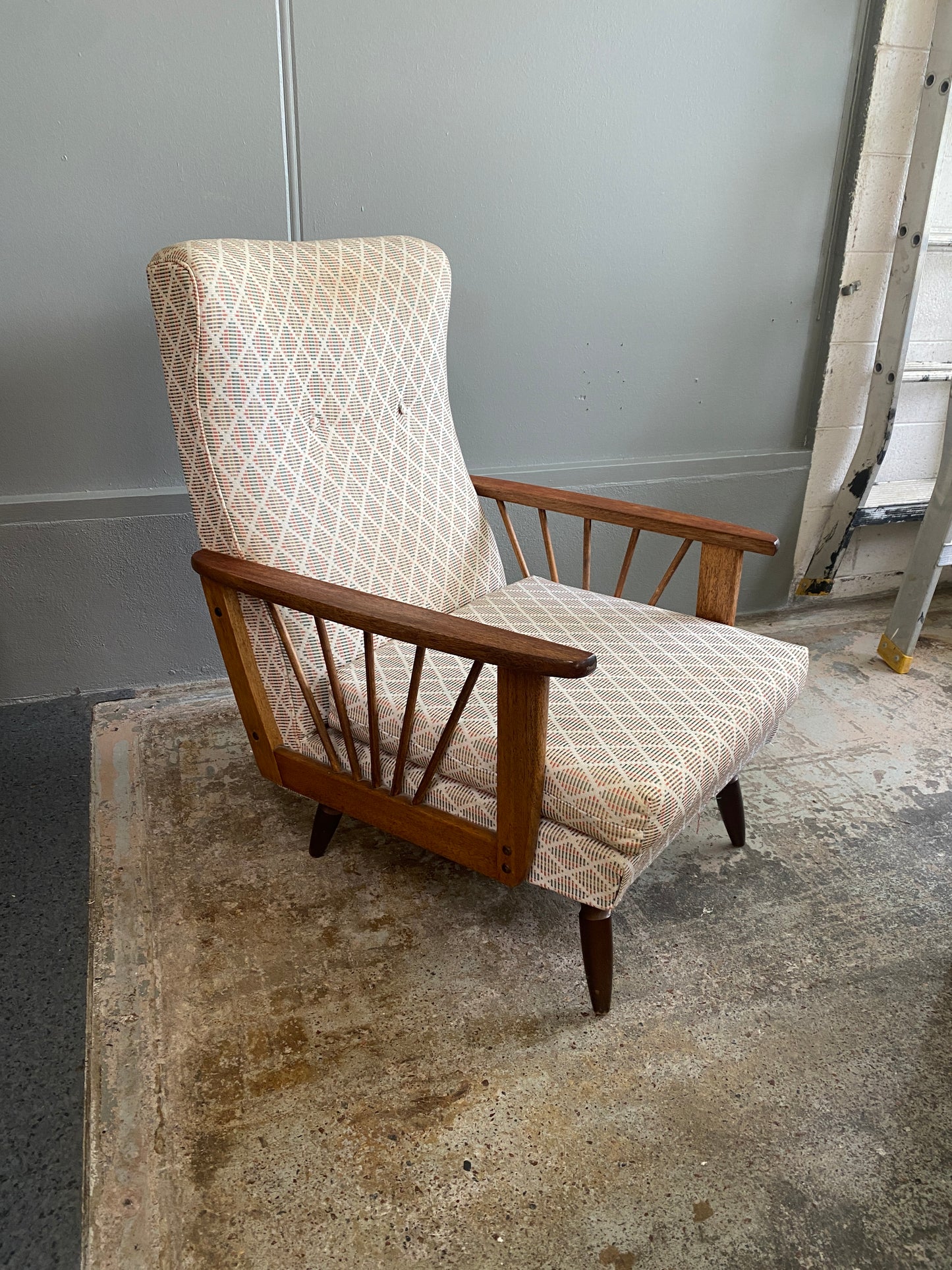 1950s Mahogany Spindle Armchair