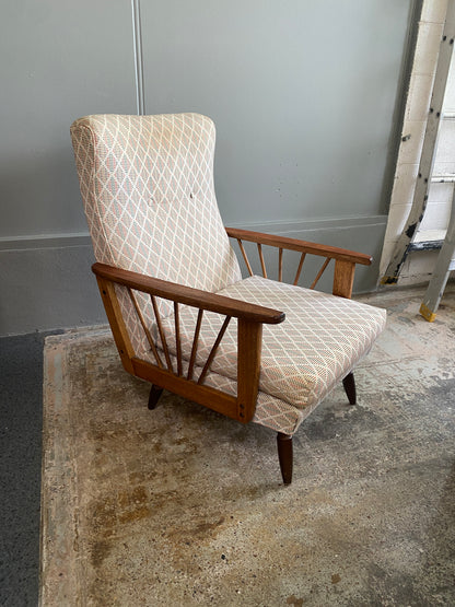 1950s Mahogany Spindle Armchair