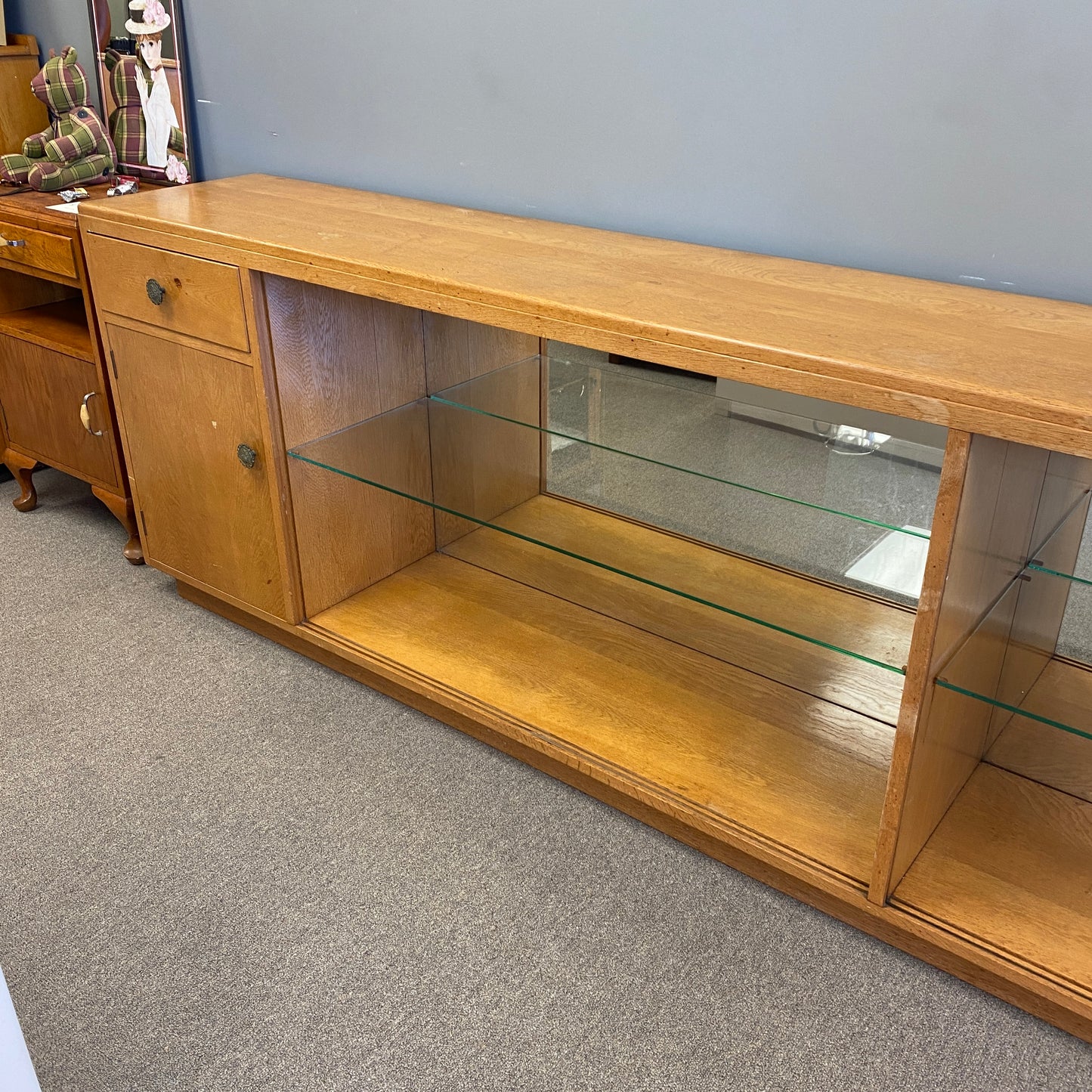 1950s Oak Display Unit