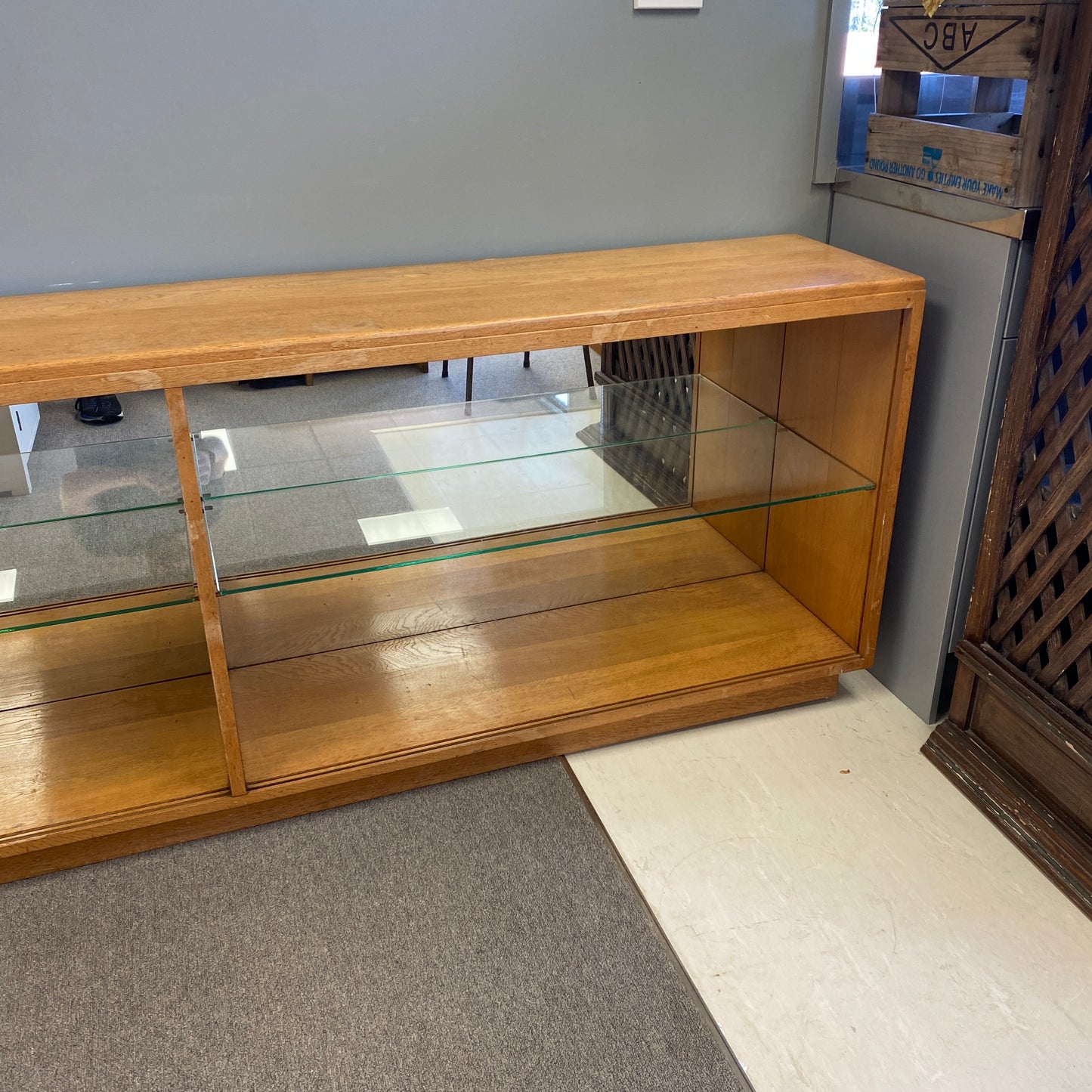 1950s Oak Display Unit