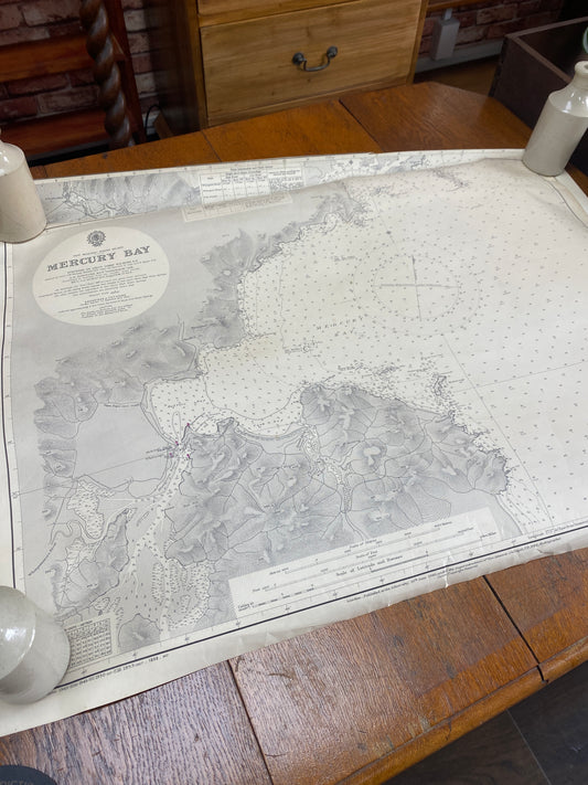 1950s Royal New Zealand Navy Map - Mercury Bay