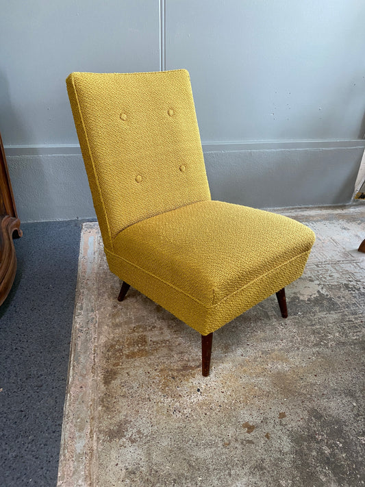 1950s Four Button 'Lime' Lounge Chair