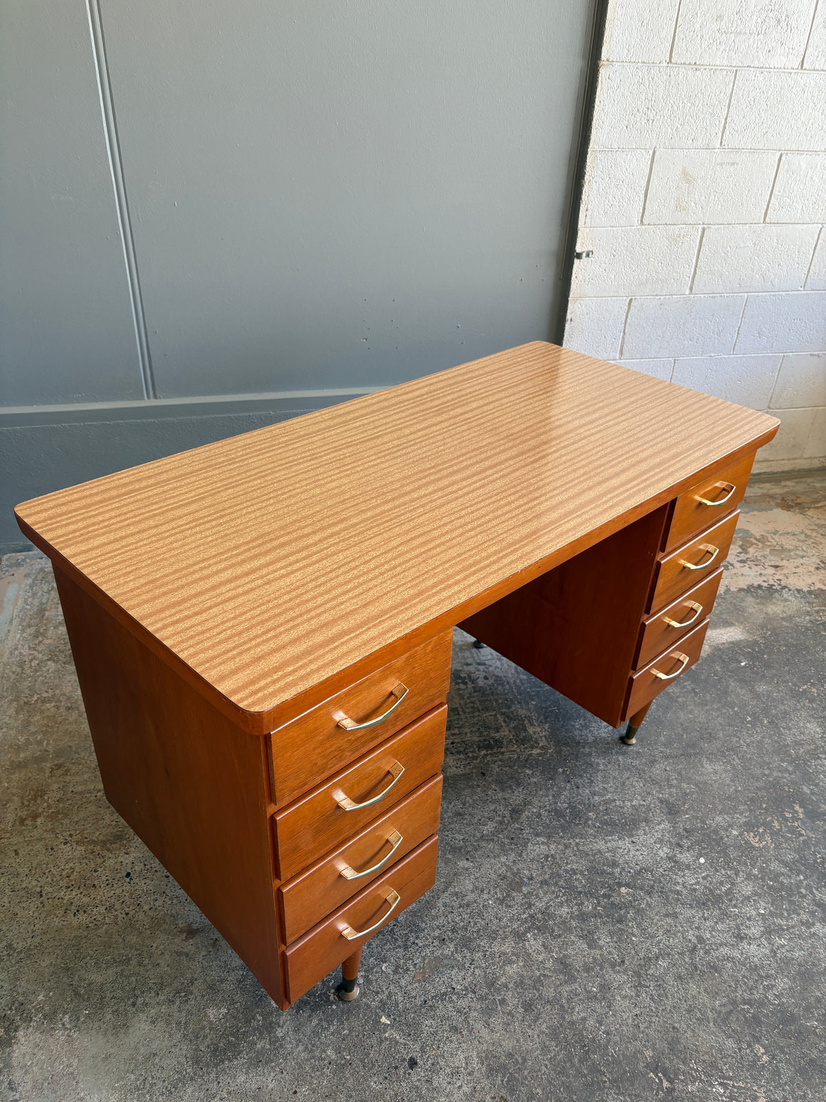 1960s C.R.O Furniture Twin Pedestal Desk