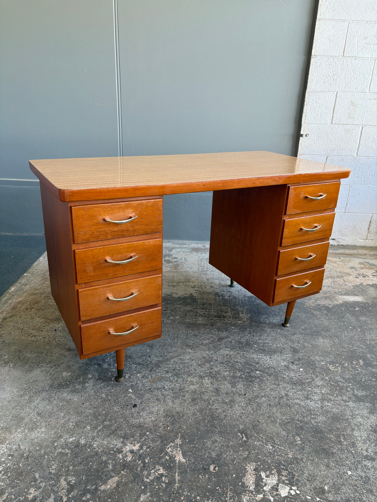 1960s C.R.O Furniture Twin Pedestal Desk