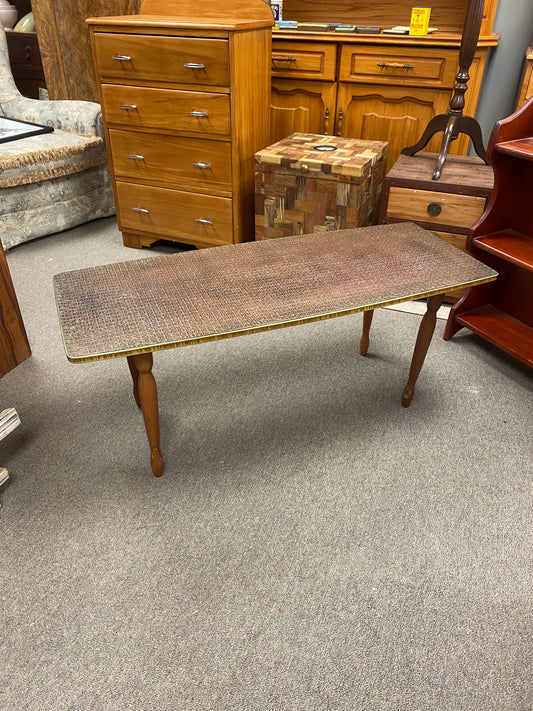 1960s German Mid-Century Modern Copper Top Coffee Table