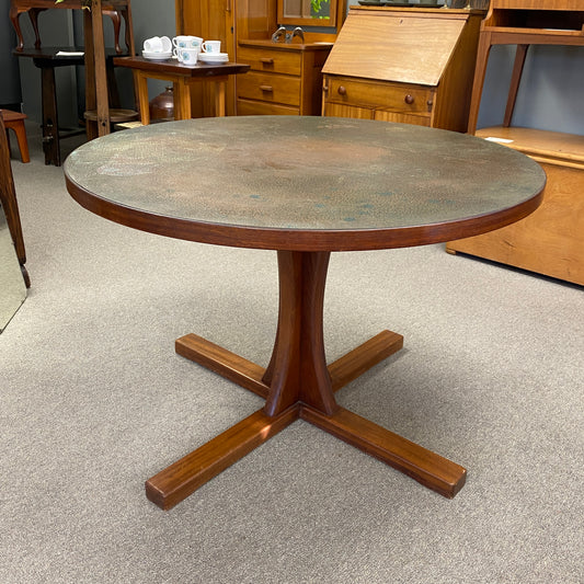 1960s Mahogany & Copper Dining Table