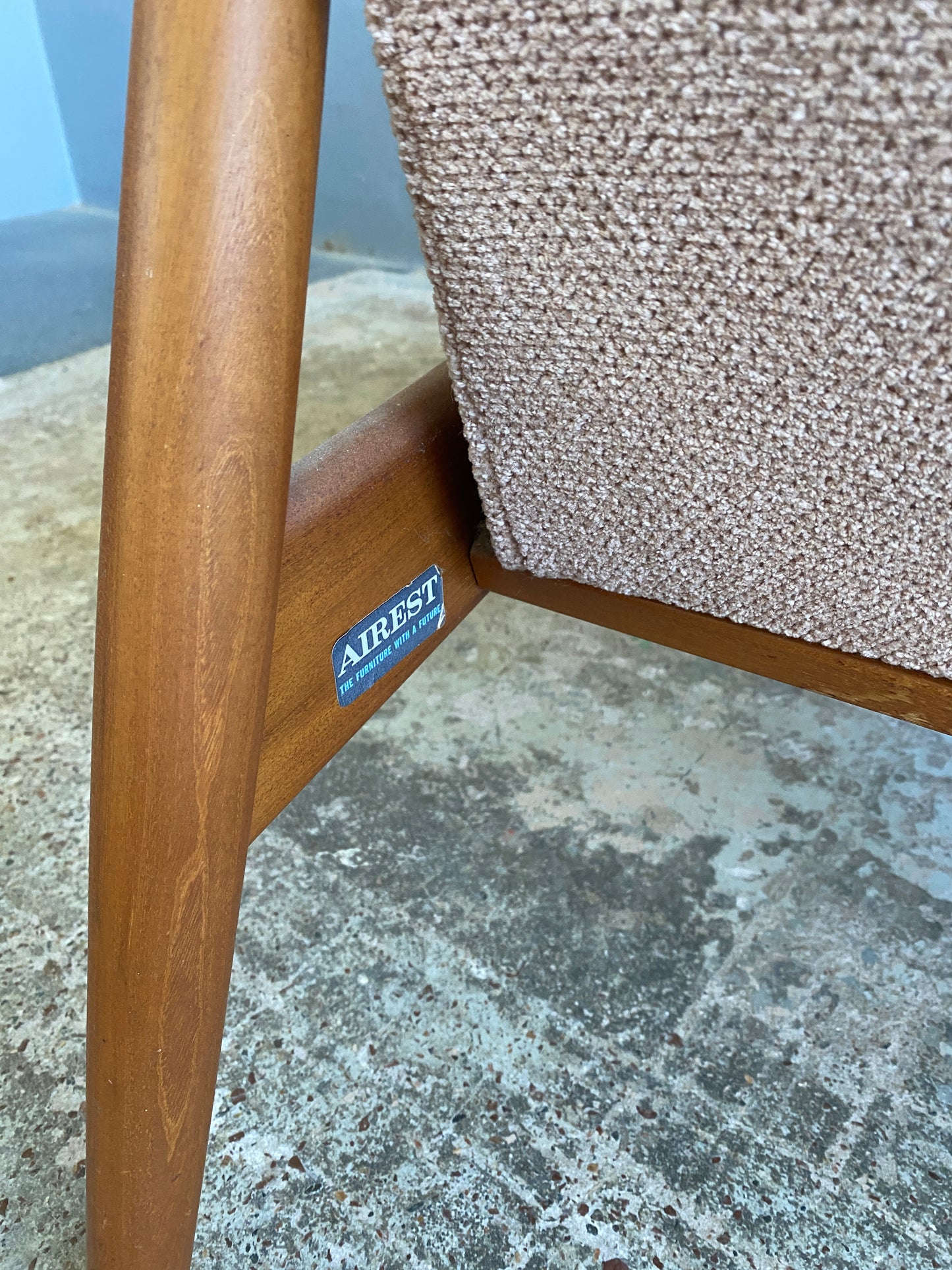 1960s Mid Century Modern AIREST 'Paddle' Arm Chair