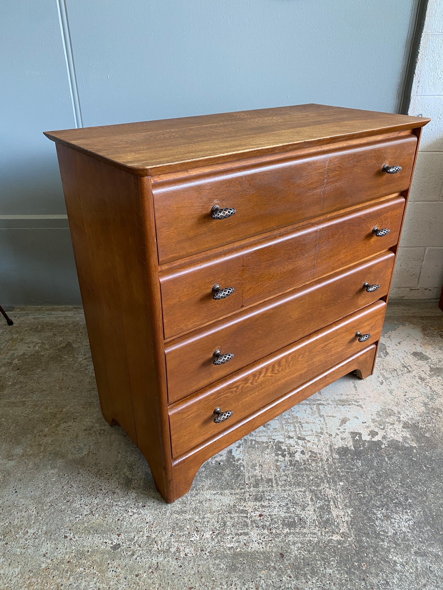 1960s Solid Oak Large Drawers
