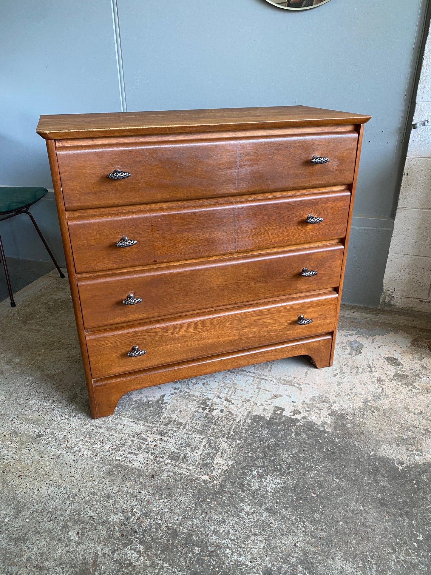 1960s Solid Oak Large Drawers