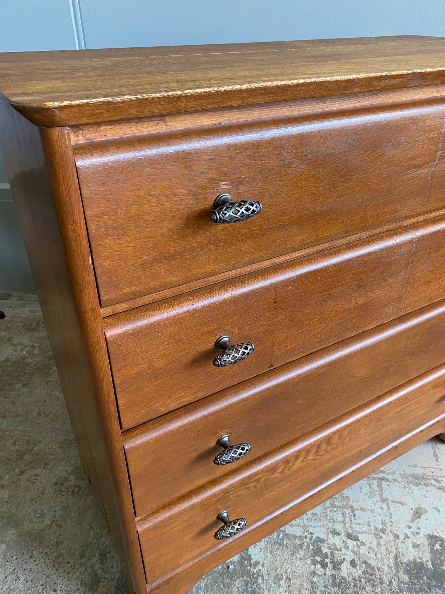 1960s Solid Oak Large Drawers