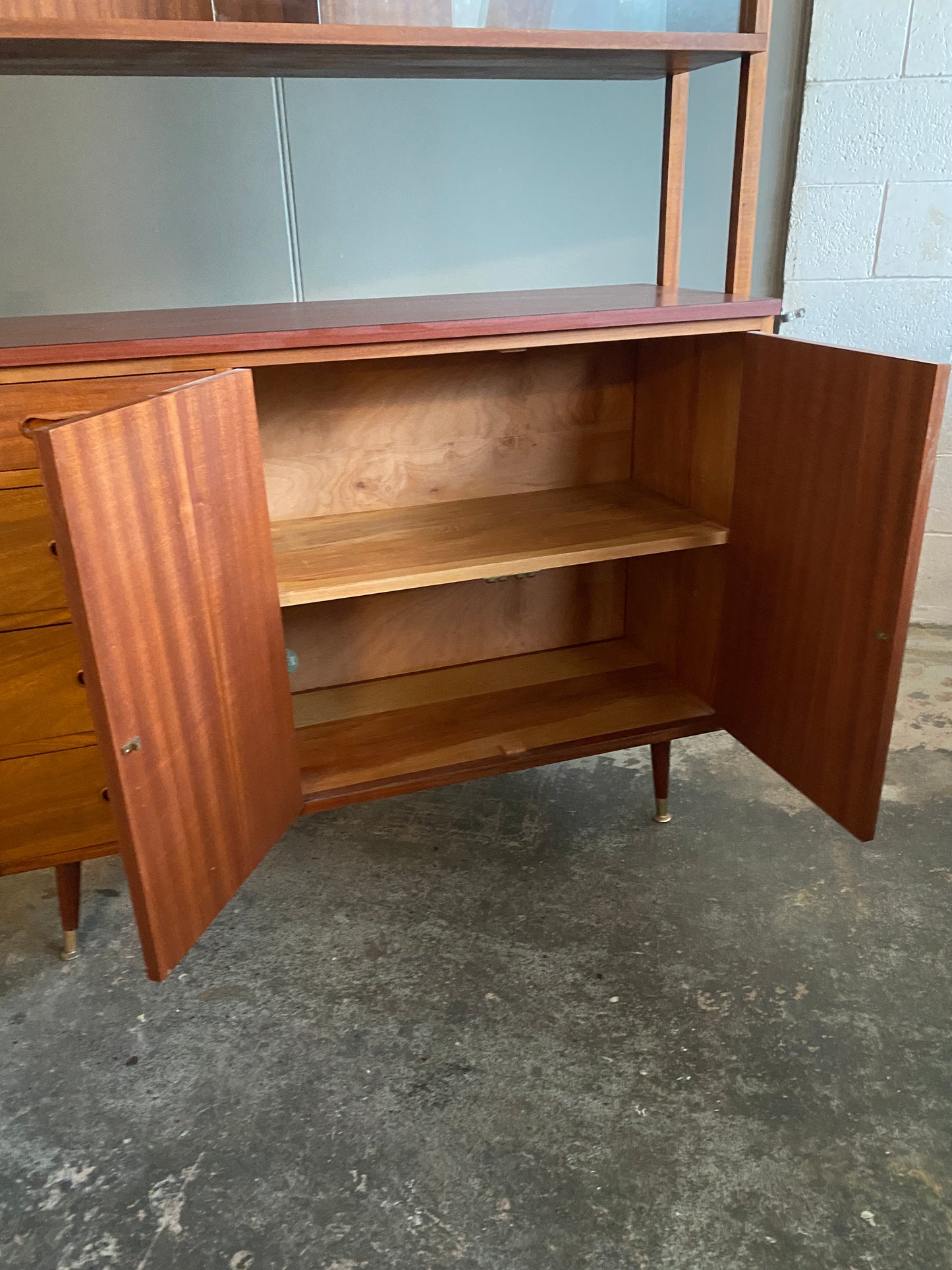 1960s Solid Teak Sideboard/Highboard