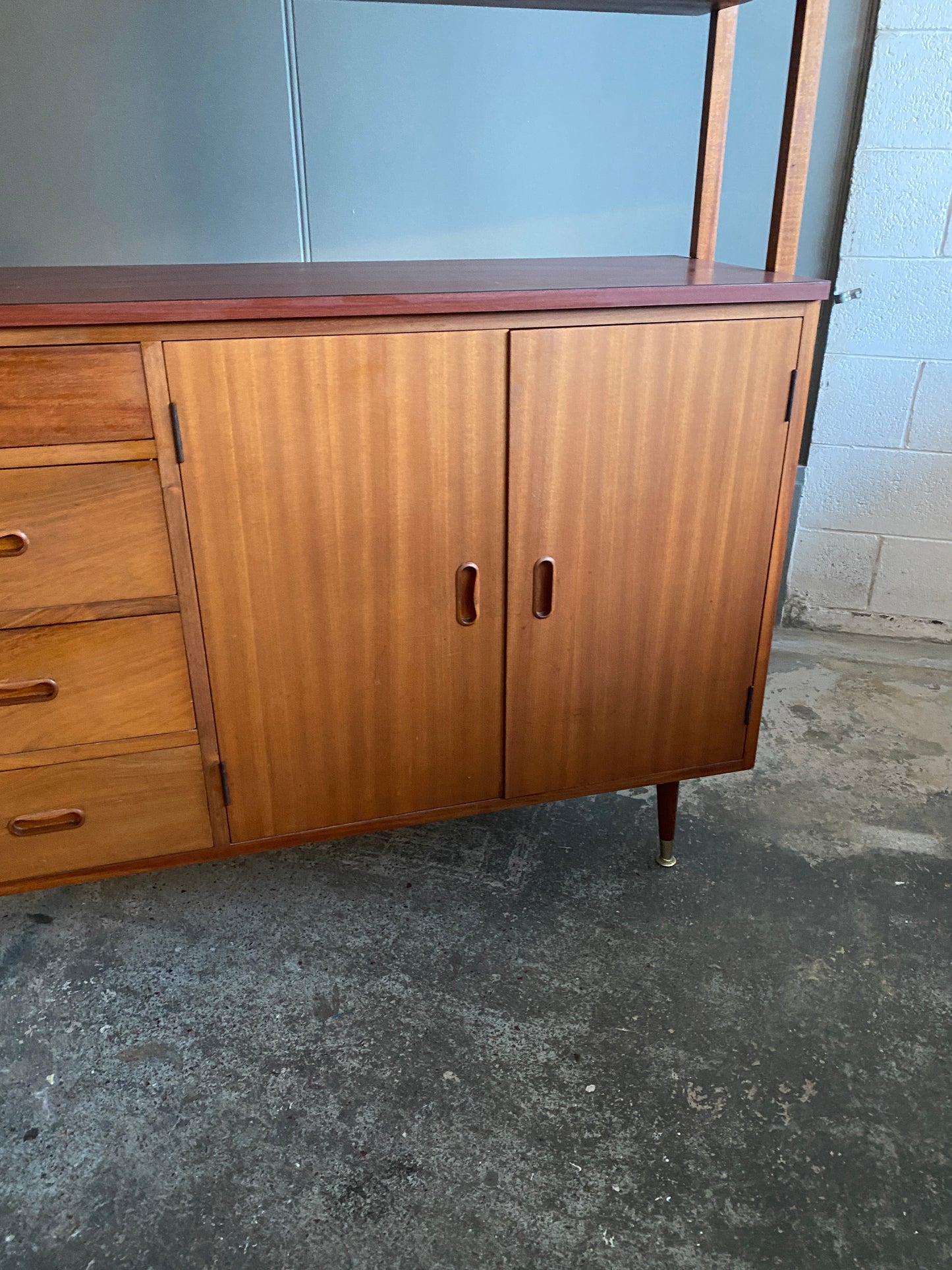 1960s Solid Teak Sideboard/Highboard