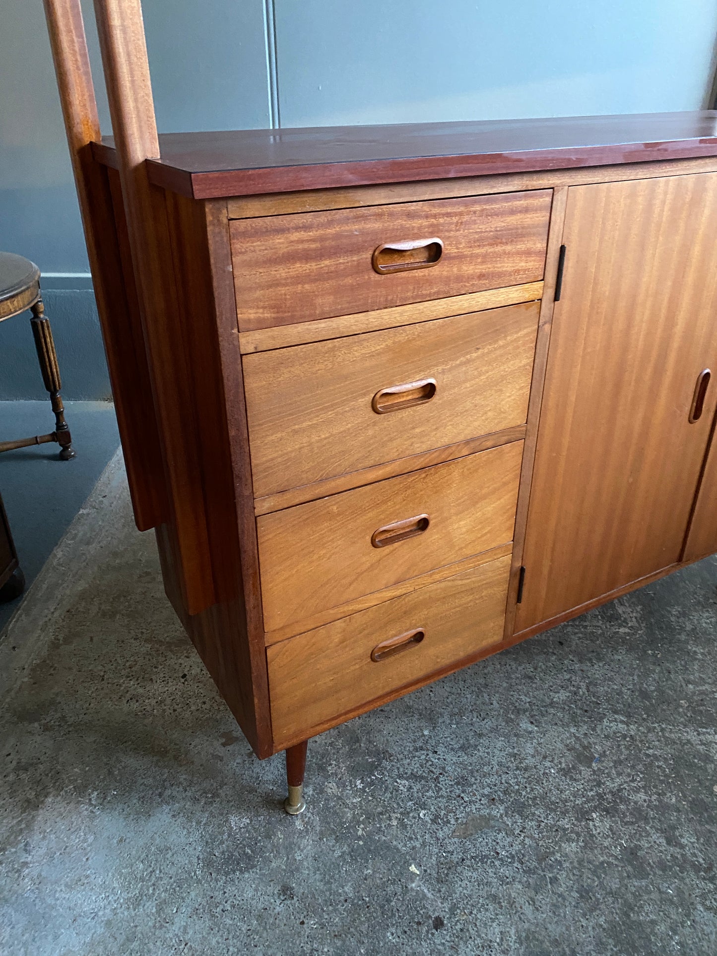 1960s Solid Teak Sideboard/Highboard