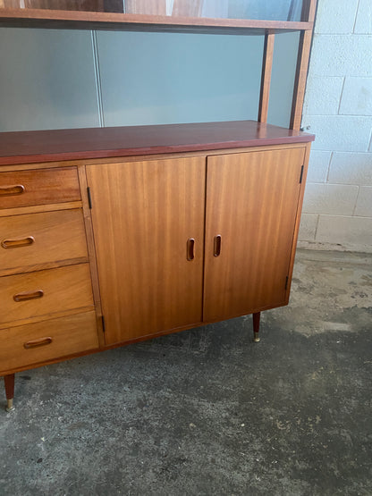 1960s Solid Teak Sideboard/Highboard