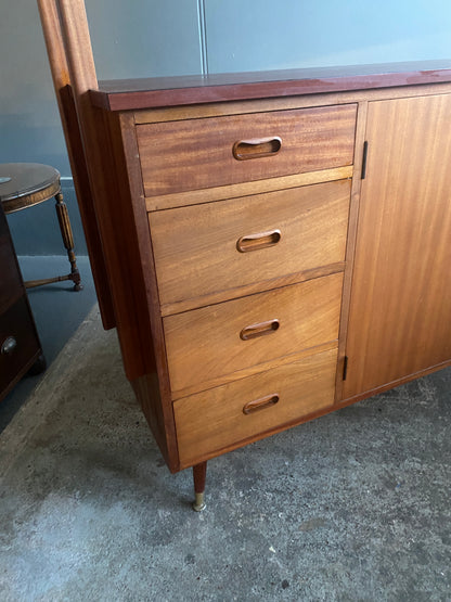 1960s Solid Teak Sideboard/Highboard