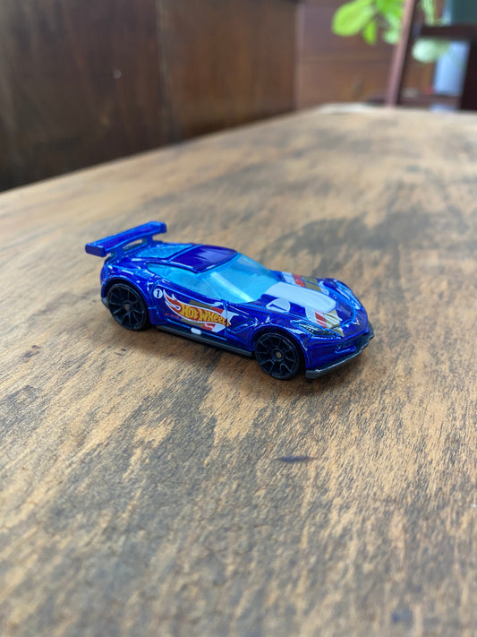 2014 Hot Wheels Blue Corvette C7.R