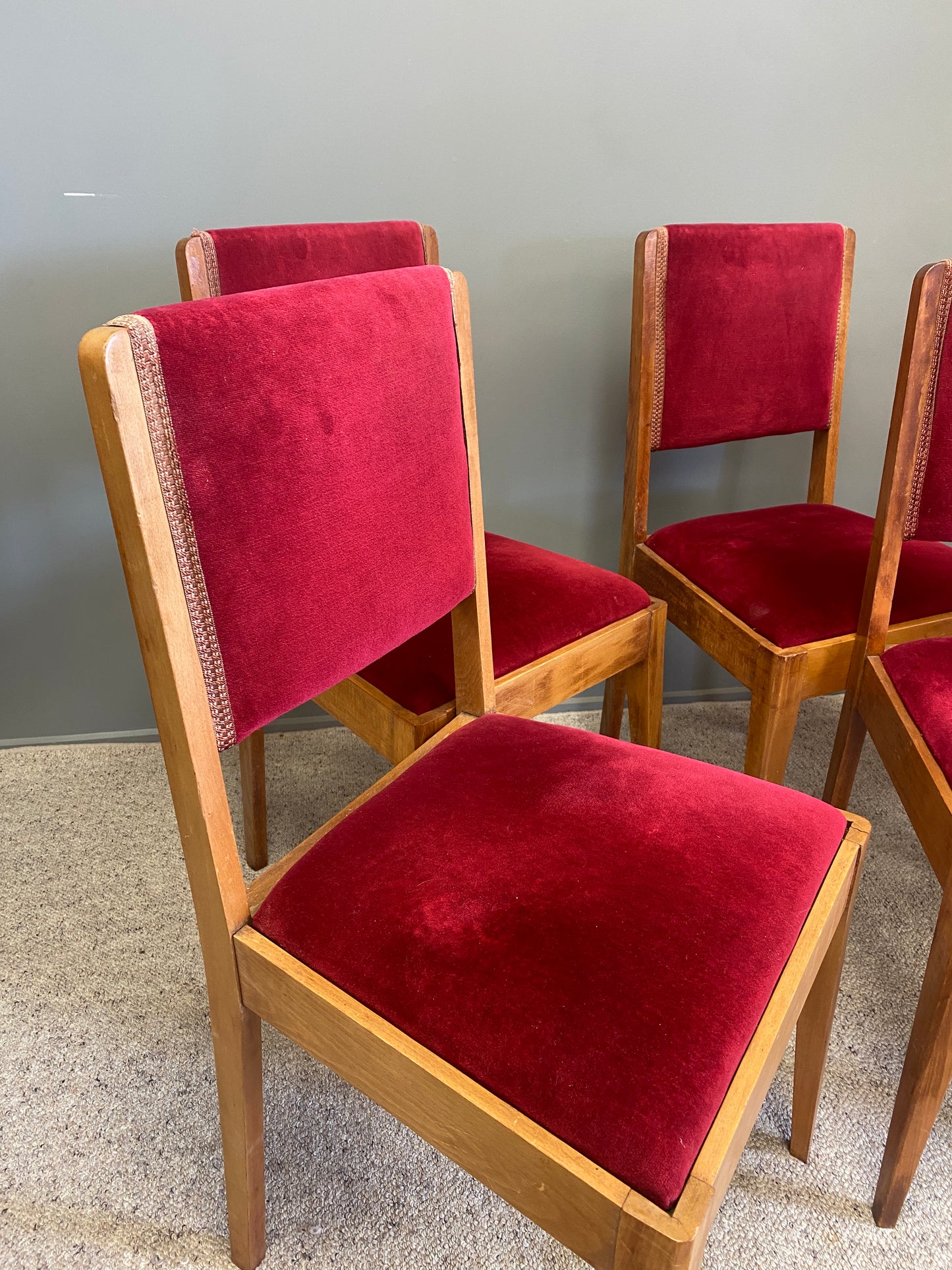 Vintage Deco Style Dining Chairs x 2 (Set 2)