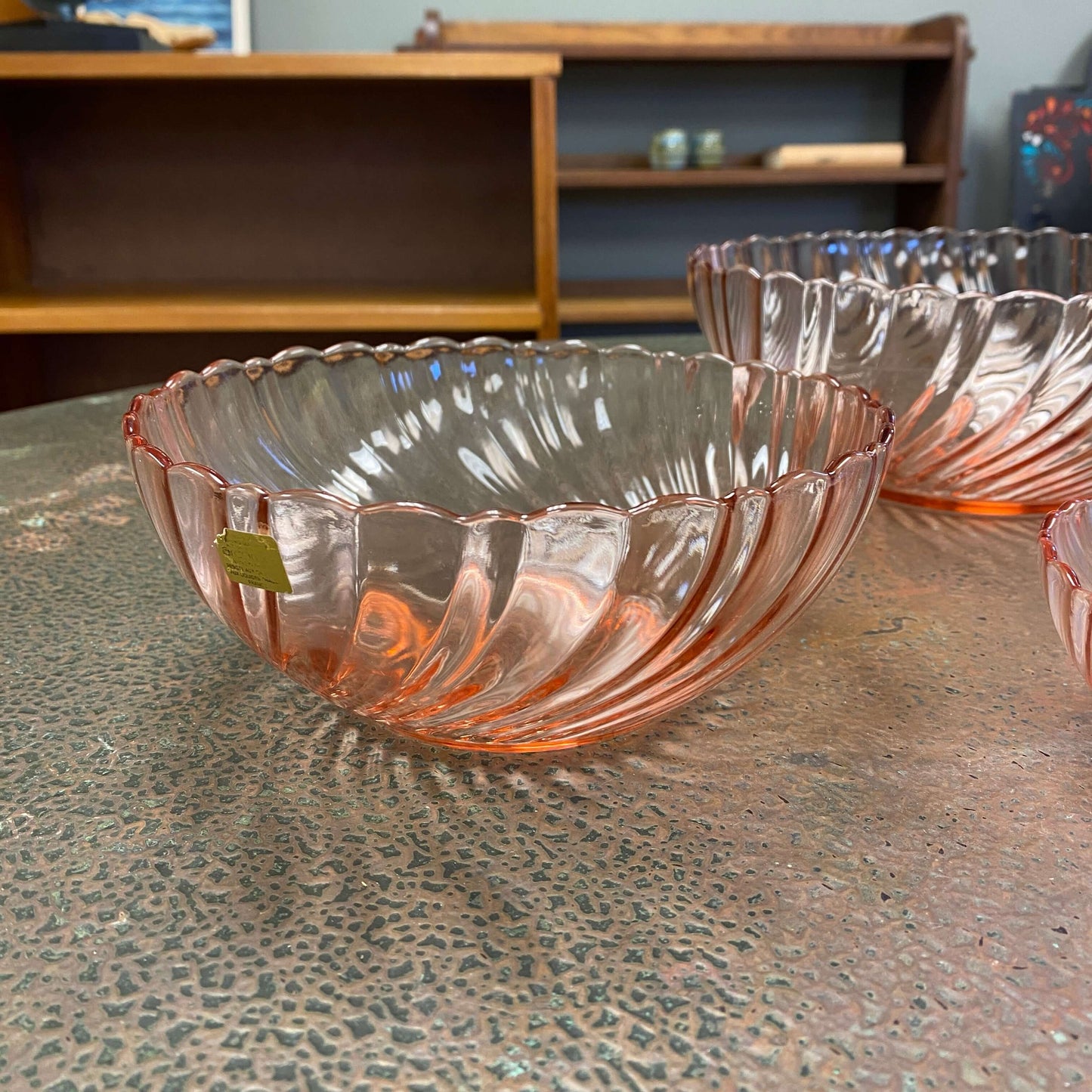 ARCOROC France Pink Glass Bowls - Set of Three