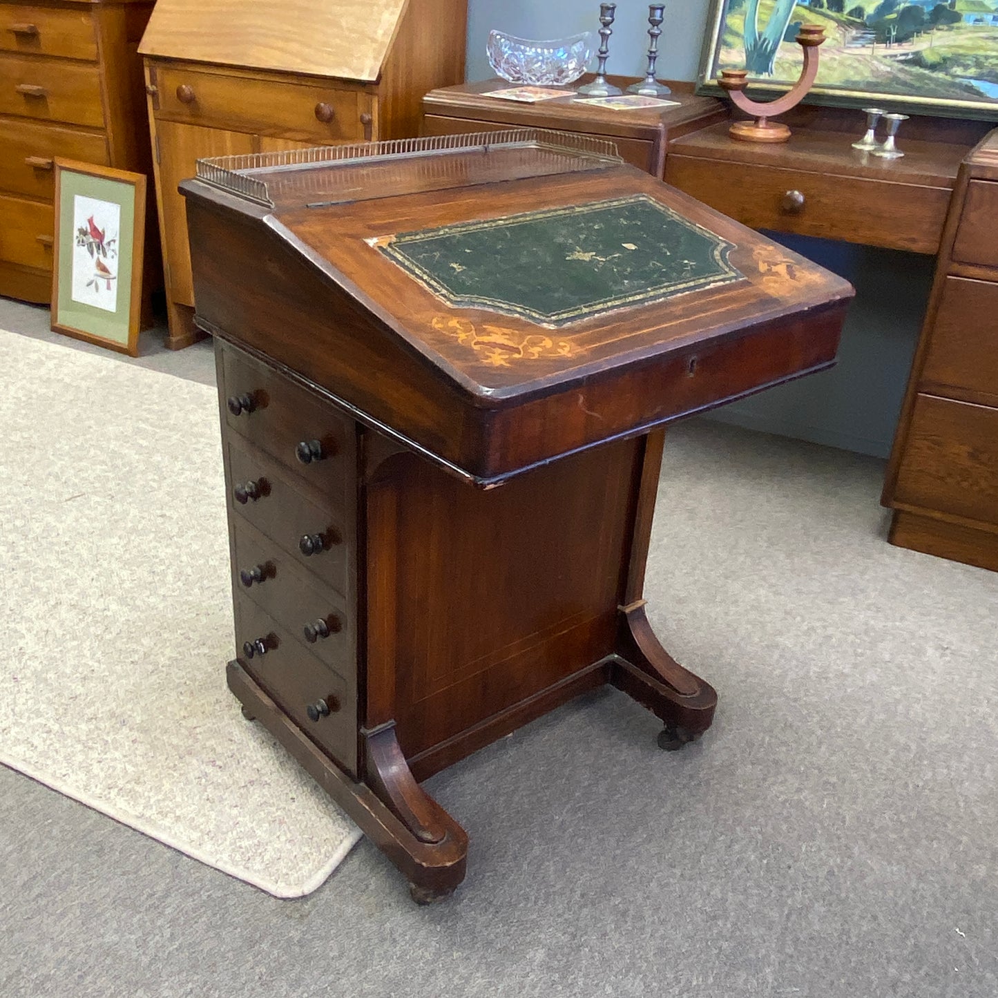 Antique Davenport Ladies Writing Bureau