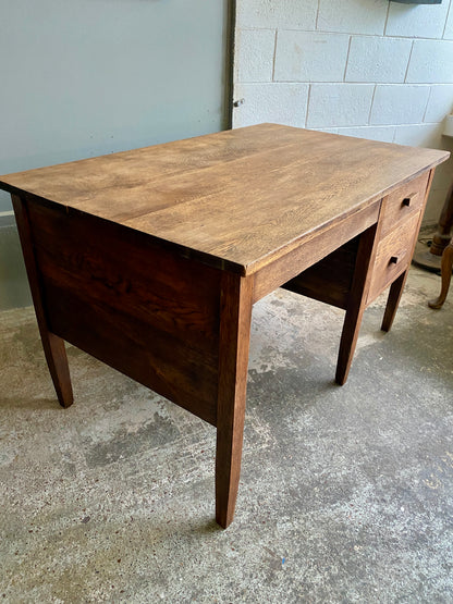 Antique Industrial Oak Foreman's Desk