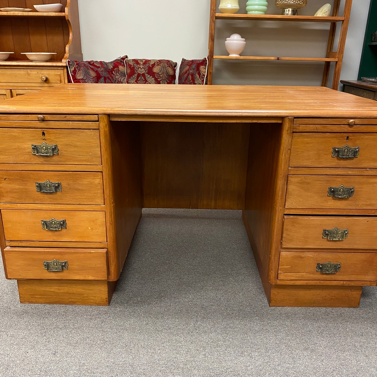 Antique Rimu Bankers Desk