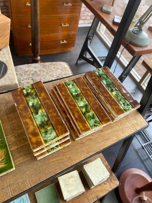 Antique Majolica Glazed Tiles 150 x 75
