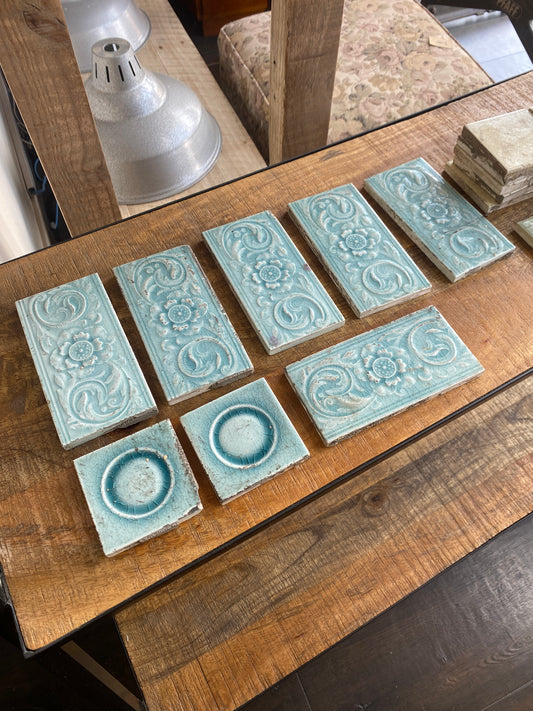 Antique Majolica Glazed Tiles 150 x 75 & 75 x 75