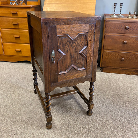 Antique Oak Gothic Hall Cabinet