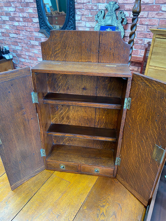 Antique Oak Wall Cabinet