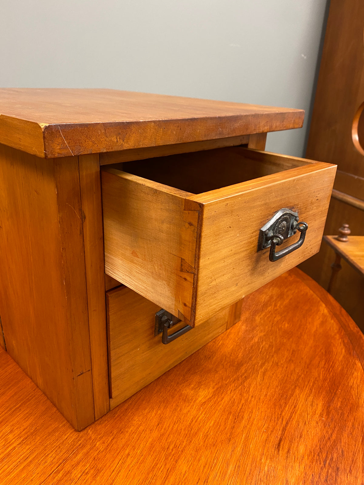 Reclaimed Rimu Table Antique Rimu Table Top Storage Drawers – Plots & Pickles