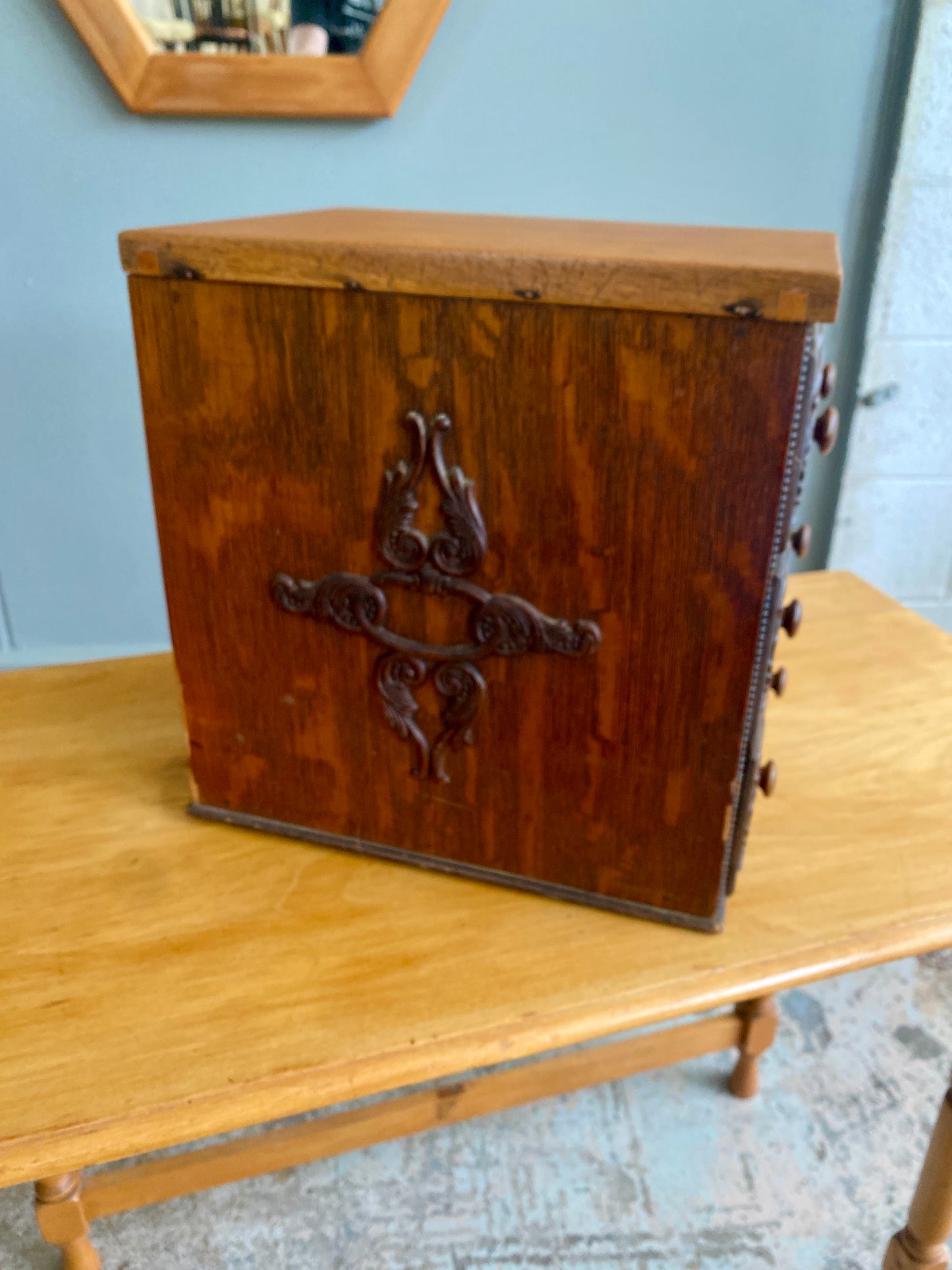 Antique Singer Custom Made Sewing Box