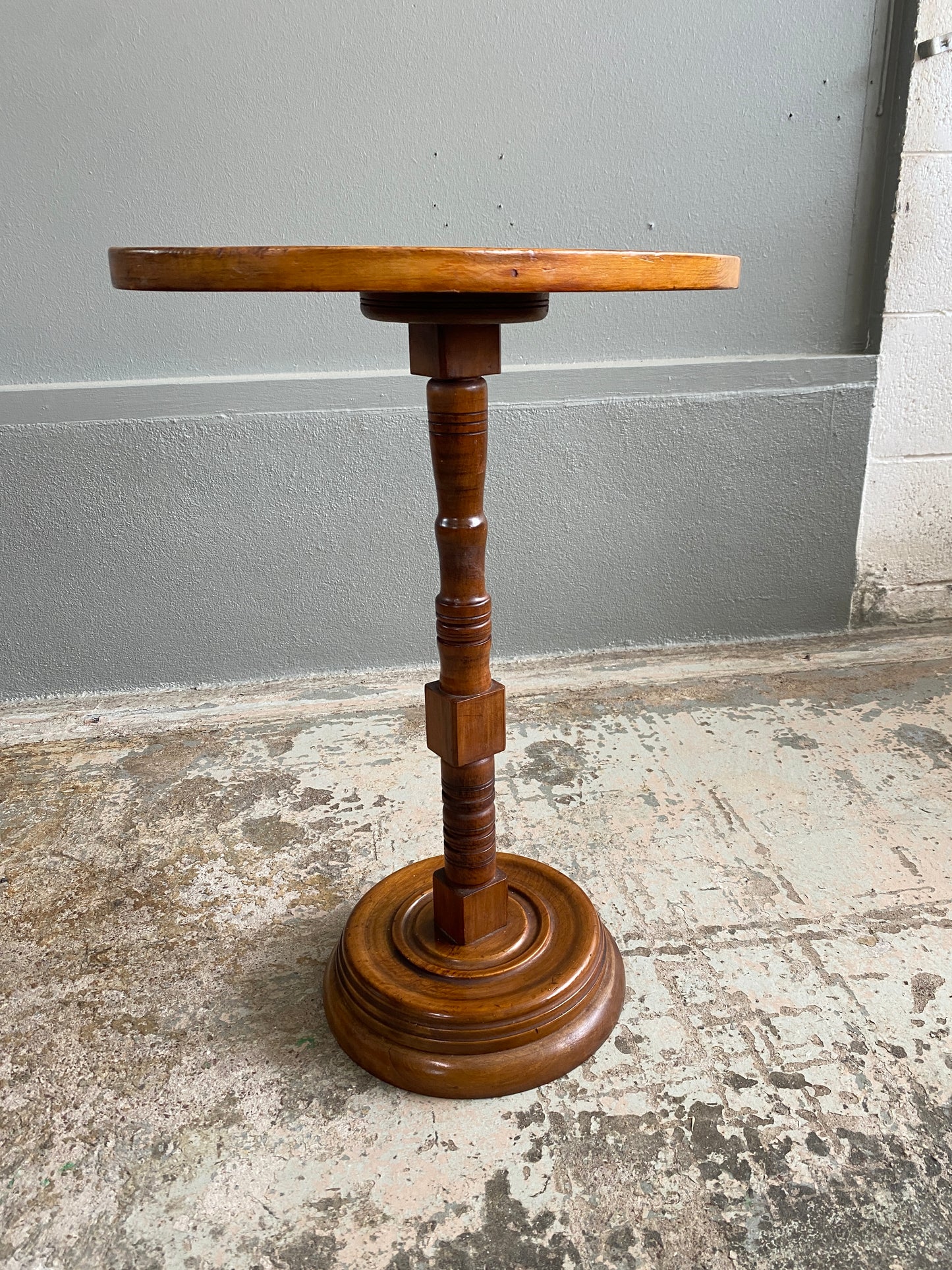 Antique Turned Oval Wine/Pedestal Table
